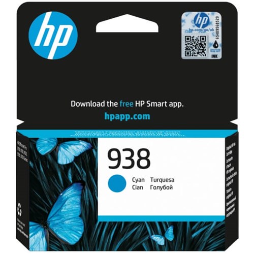 [4S6X5PE] CRT HP 938 Cartouche Encre Authentique Cyan - 800 pages