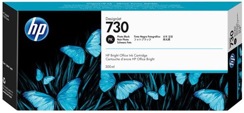 [P2V73A] HP 730 - 300 ml - haute capacité - photo noire - originale