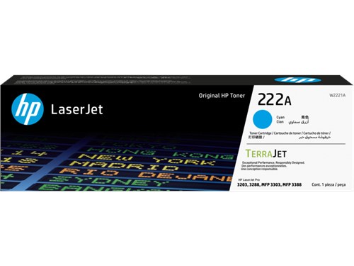 [W2221A] TONER HP 222A Cyan 1200 pages - (Lay 24)